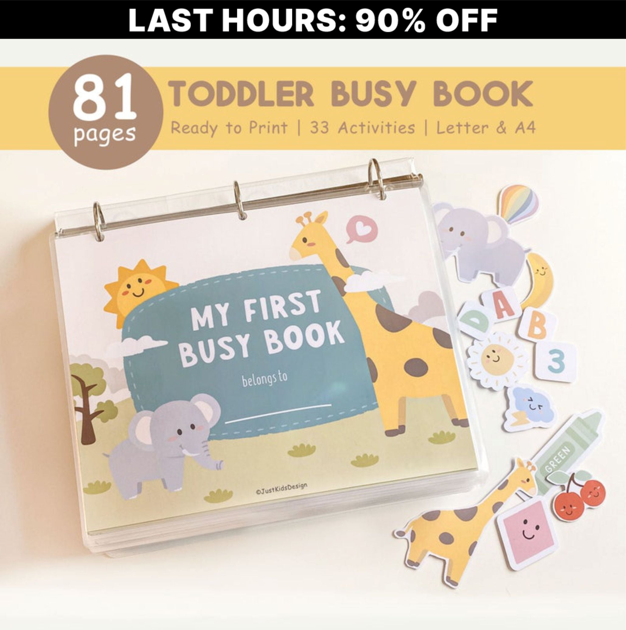 TODDLER BUSY BOOK - 81 Pages ONE TIME OFFER!