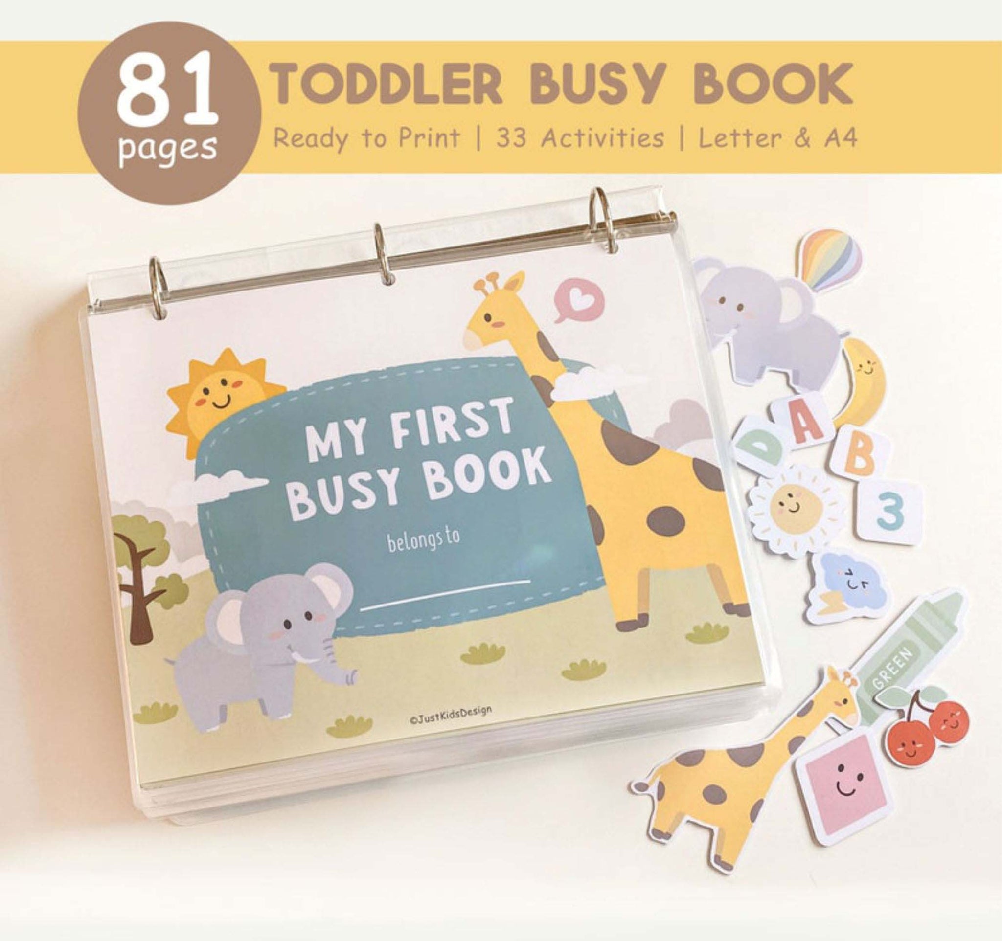TODDLER BUSY BOOK - 81 Pages-(50%OFF)