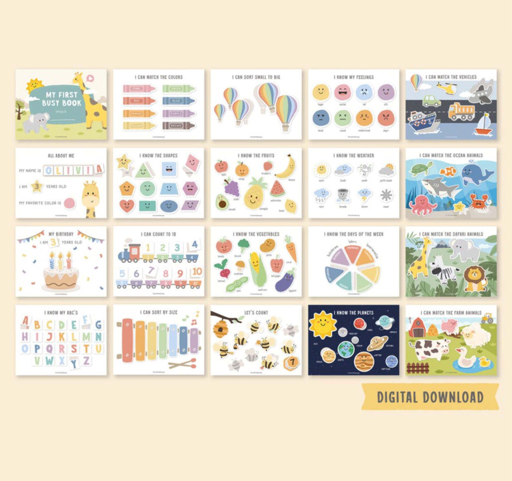 TODDLER BUSY BOOK - 81 Pages-(50%OFF)