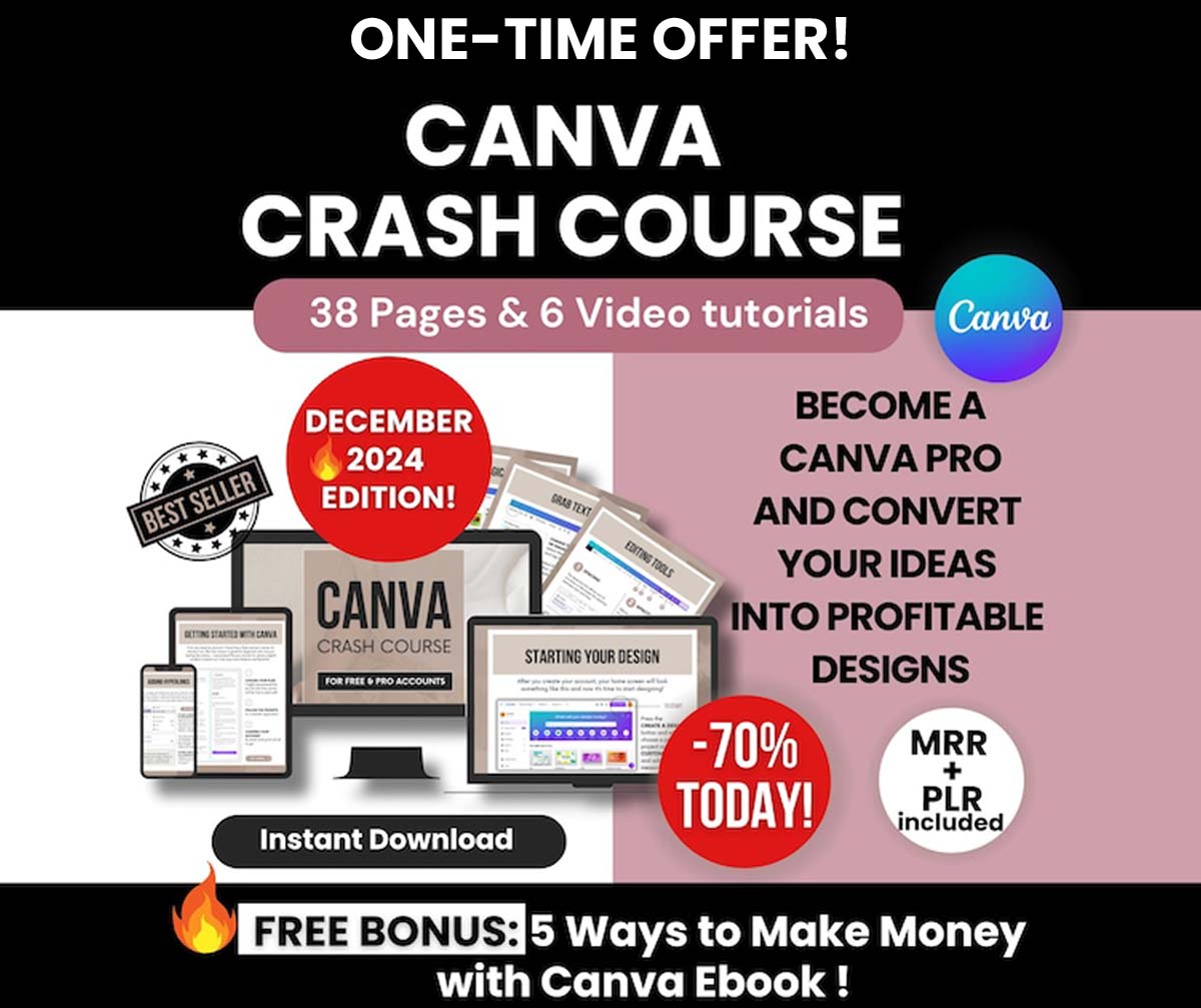 Intensive Canva Course - ONE TIME OFFER!