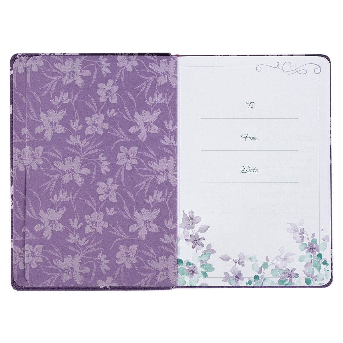 A Journey with Jesus Purple Faux Leather Devotional-(50%OFF)