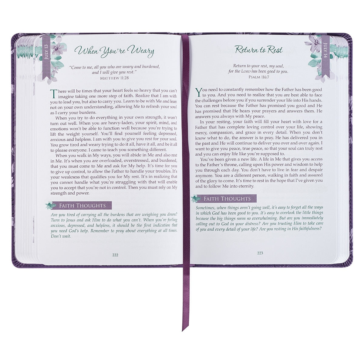 A Journey with Jesus Purple Faux Leather Devotional-(50%OFF)