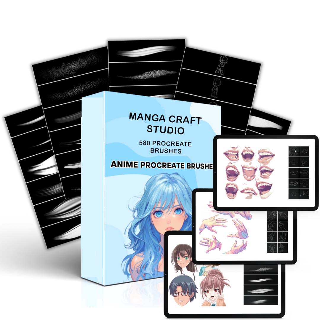 MangaCraft Studio-580 Procreate Brushes-(50%OFF)