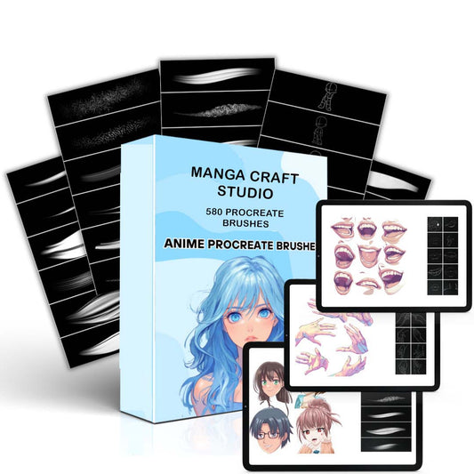 MangaCraft Studio-580 Procreate Brushes-(50%OFF)