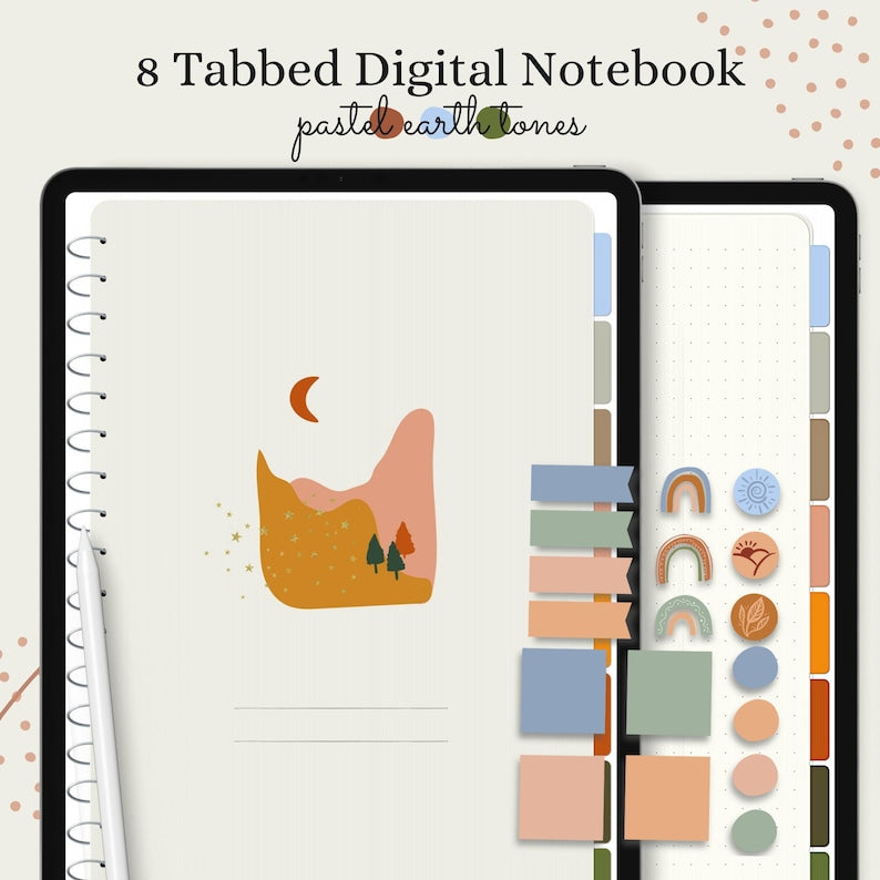 Boho 8 - Digital Notebook with Templates-(50%OFF)