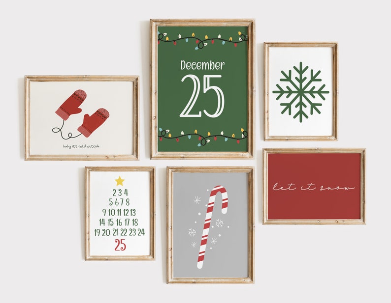 HolidayWall Wonders - Printable Christmas Art Set-(50% OFF)
