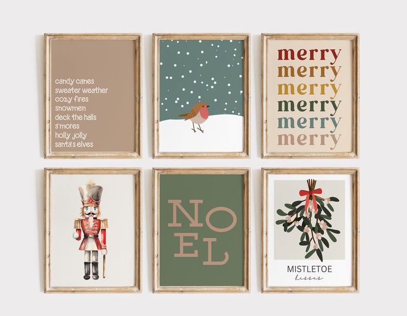 HolidayWall Wonders - Printable Christmas Art Set-(50% OFF)