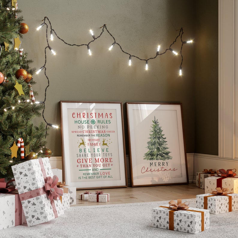 HolidayWall Wonders - Printable Christmas Art Set-(50% OFF)