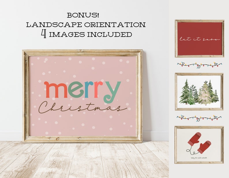 HolidayWall Wonders - Printable Christmas Art Set-(50% OFF)