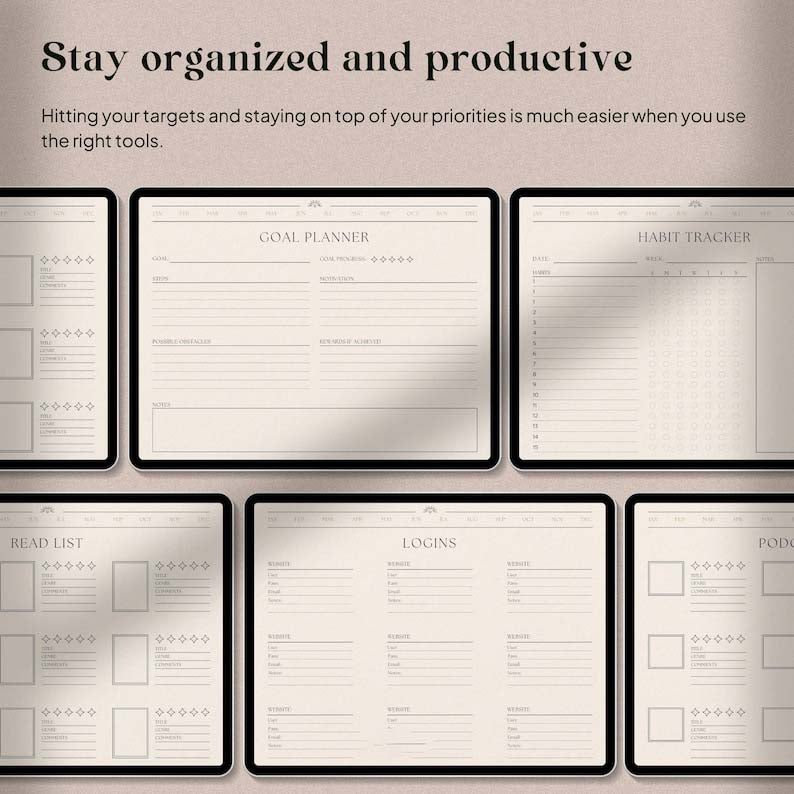 Clean Girl Digital Planner-(50%OFF)