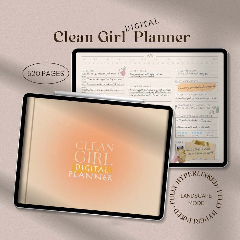 Clean Girl Digital Planner-(50%OFF)