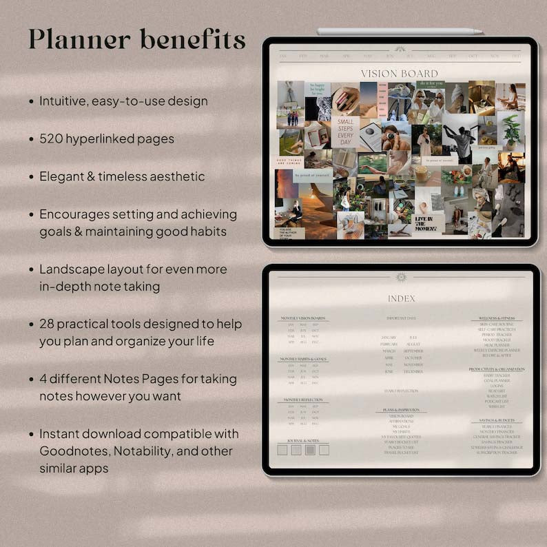 Clean Girl Digital Planner-(50%OFF)