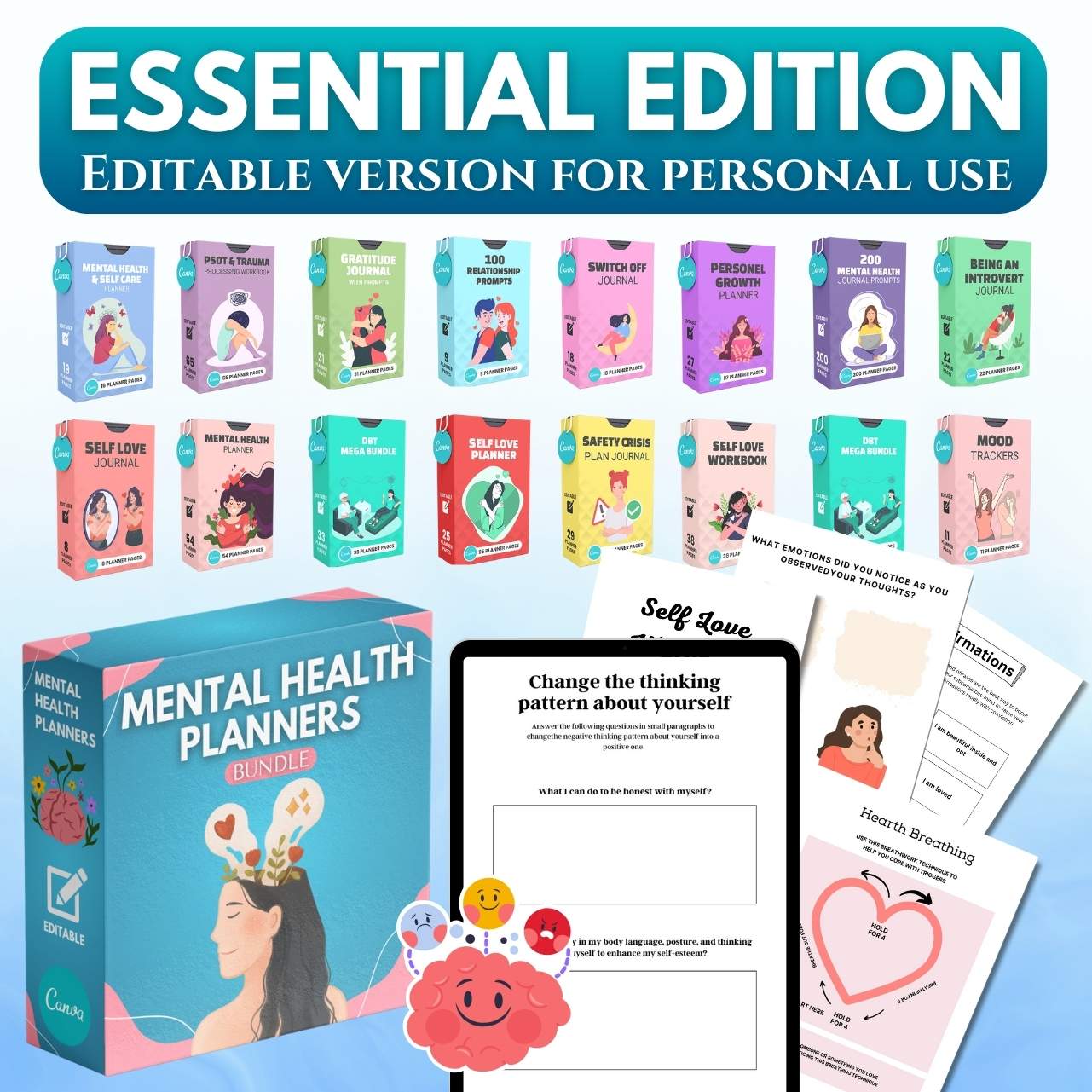 Mental Health Planner Collection-(50%OFF)